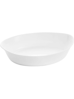 Блюдо «Смарт Кюзин» овальное;стекло;,H=6,L=32,B=20см;белый