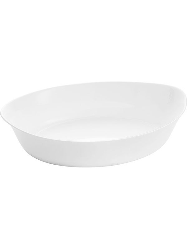 Блюдо «Смарт Кюзин» овальное;стекло;,H=6,L=32,B=20см;белый