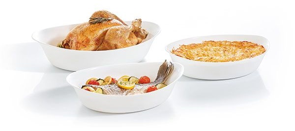 Блюдо «Смарт Кюзин» овальное;стекло;,H=5,L=29,B=17см;белый