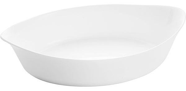 Блюдо «Смарт Кюзин» овальное;стекло;,H=5,L=29,B=17см;белый