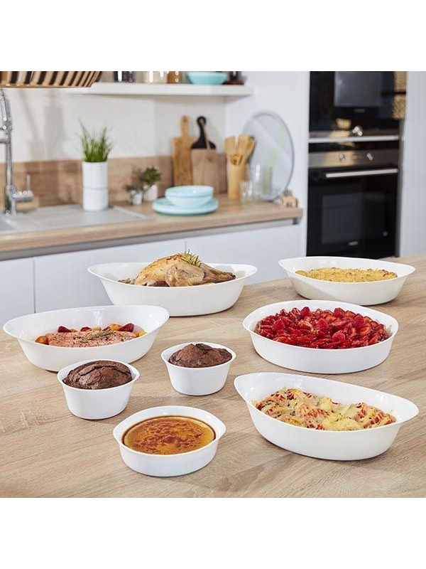 Блюдо «Смарт Кюзин» овальное;стекло;,H=5,L=29,B=17см;белый