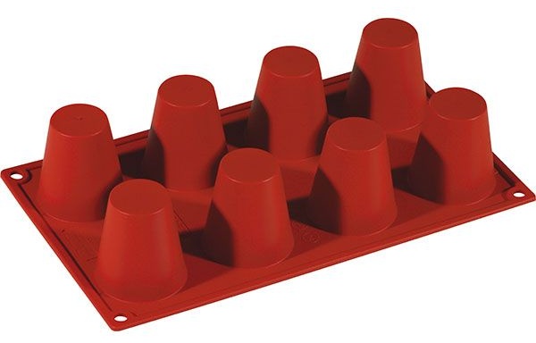 Терракотовая кондитерская форма «Ром-баба» на 8 ячеек