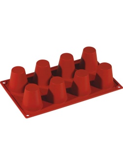 Терракотовая кондитерская форма «Ром-баба» на 8 ячеек