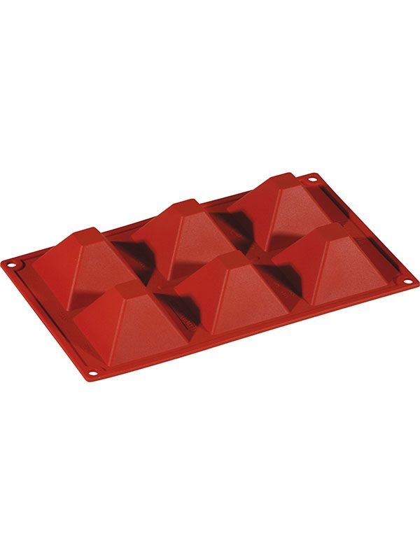 Форма кондитерская «Пирамида» 7.1*7.1см;силикон;,H=35,L=295,B=175мм;кирпичн.