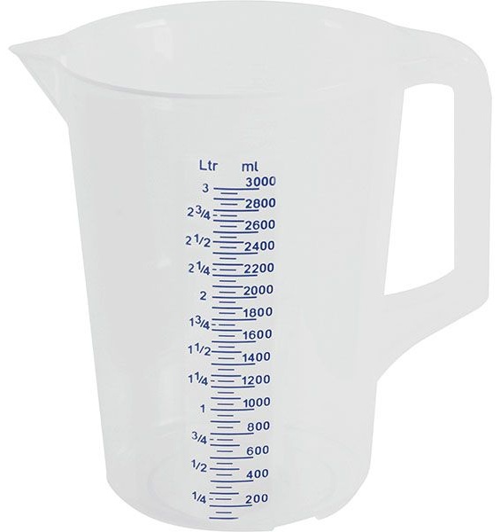Кувшин мерный;полипроп.;3л;D=17,5,H=23см;прозр.