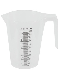 Кувшин мерный;полипроп.;1л;D=12,H=16,5см;прозр.