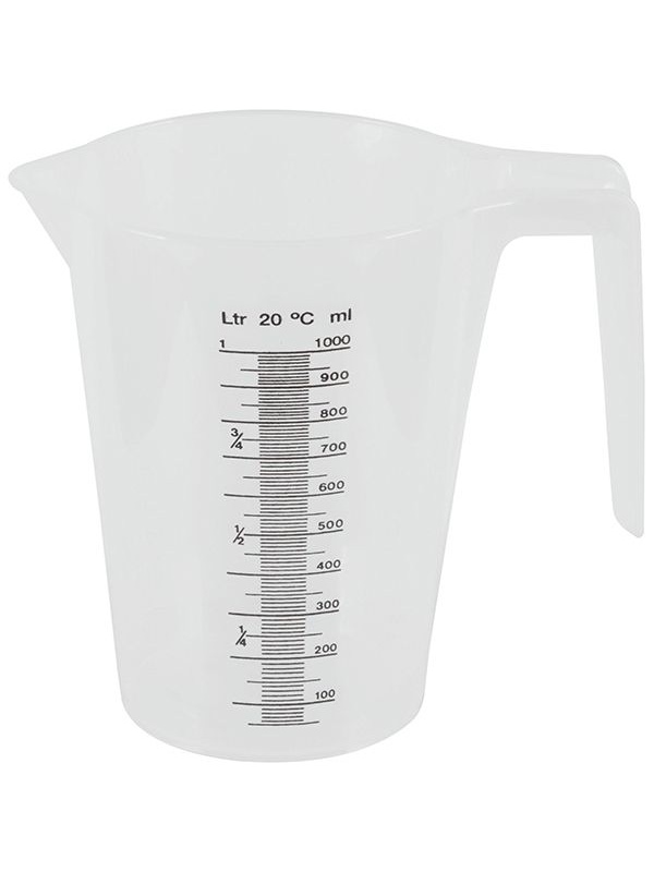 Кувшин мерный;полипроп.;1л;D=12,H=16,5см;прозр.