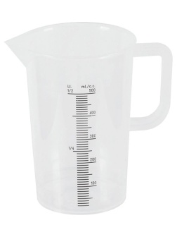 Кувшин мерный;полипроп.;0,5л;D=90,H=135мм;прозр.
