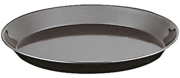 Противень для пиццы;голуб.сталь;D=280,H=25,L=285,B=285мм;черный