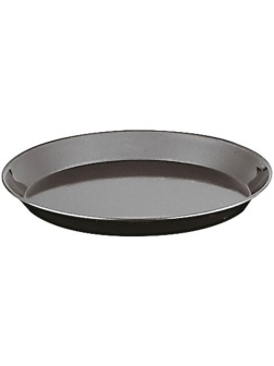 Противень для пиццы;голуб.сталь;D=280,H=25,L=285,B=285мм;черный