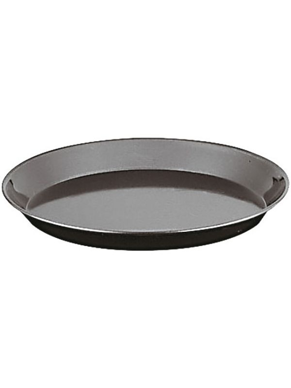 Противень для пиццы;голуб.сталь;D=280,H=25,L=285,B=285мм;черный