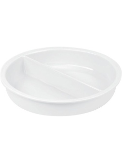 Емкость для мармита с разделителем круглая;фарфор;D=330,H=57мм;белый