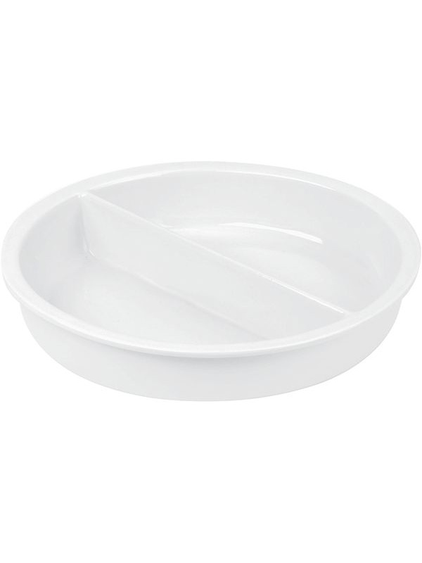 Емкость для мармита с разделителем круглая;фарфор;D=330,H=57мм;белый