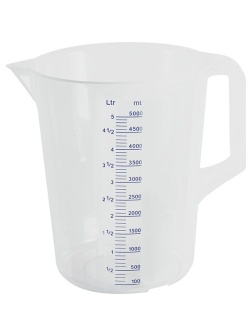 Кувшин мерный;полипроп.;5л;D=20,5,H=27см;прозр.