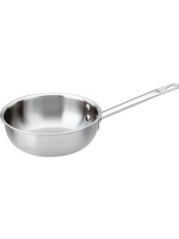 Сотейник 3-х слойный;сталь нерж.;1,6л;D=18,H=7,L=39см;металлич.