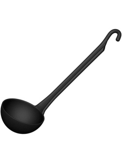 Половник;пластик;250мл;D=105,H=50,L=360мм;черный