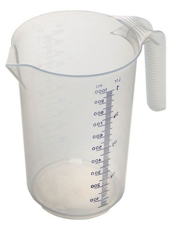 Кувшин мерный;полипроп.;1л;D=10,H=18см;прозр.