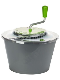 Центрифуга для сушки зелени;пластик;10л;D=37,3,H=39,6см;серый,зелен.