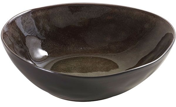 Салатник «Пьюр»;керамика;0,7л;D=200,H=55,B=170мм;серый