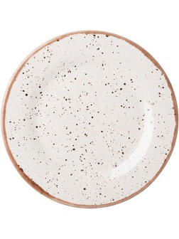 Тарелка «Пунто Бьянка»;фарфор;D=24,H=2см;белый,черный
