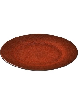 Тарелка «Млечный путь оранжевый»;фарфор;D=24,H=2см;оранжев.,черный