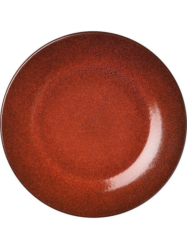 Тарелка «Млечный путь оранжевый»;фарфор;D=24,H=2см;оранжев.,черный