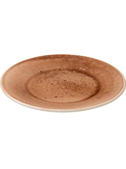 Тарелка «Маррон Реативо»;фарфор;D=20,H=2см;коричнев.,бежев.