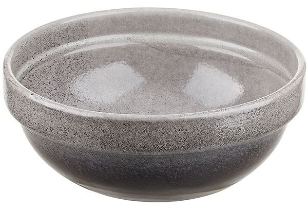 Тарелка глубокая «Млечный путь»;фарфор;0,6л;D=155,H=60мм;черный,серый