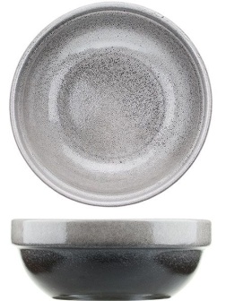 Тарелка глубокая «Млечный путь»;фарфор;0,6л;D=155,H=60мм;черный,серый