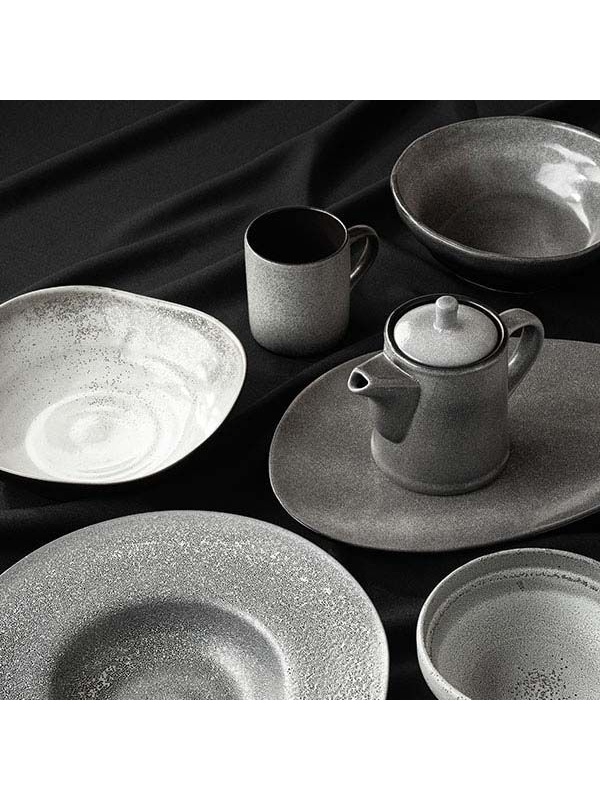 Кружка «Млечный путь»;фарфор;350мл;D=90,H=100,L=115мм;черный,серый