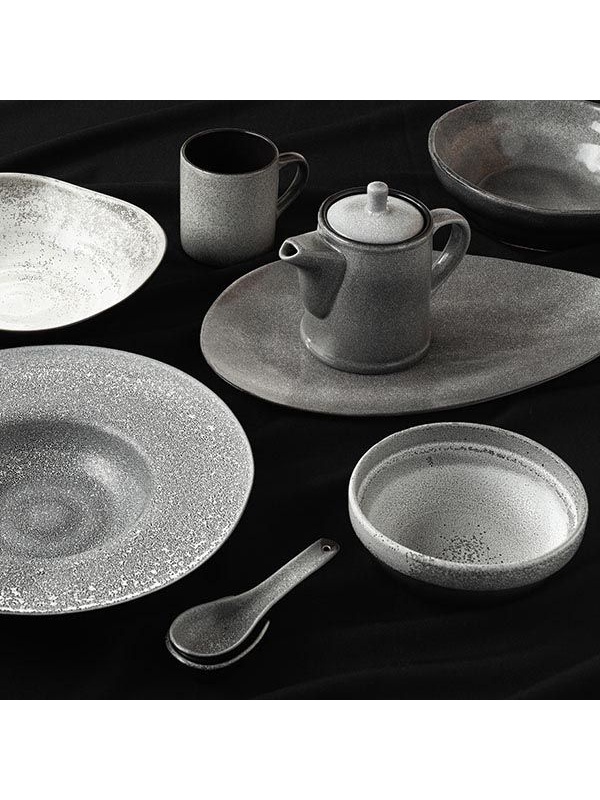 Кружка «Млечный путь»;фарфор;350мл;D=90,H=100,L=115мм;черный,серый