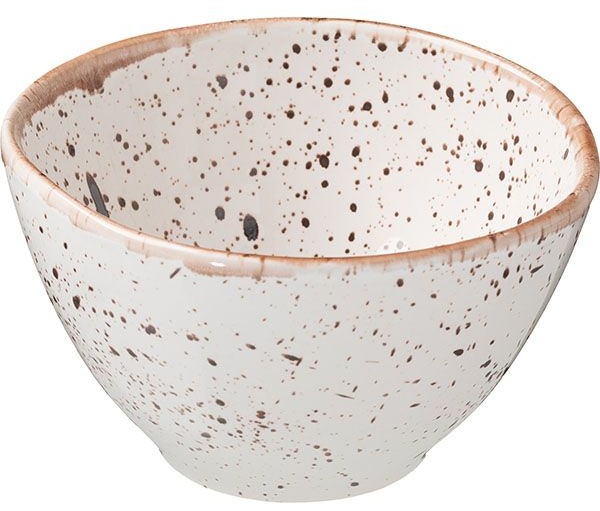 Салатник «Пунто Бьянка»;фарфор;0,6л;D=15,H=8см;белый,черный