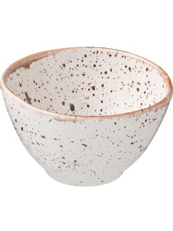 Салатник «Пунто Бьянка»;фарфор;0,6л;D=15,H=8см;белый,черный