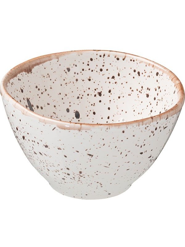 Салатник «Пунто Бьянка»;фарфор;0,6л;D=15,H=8см;белый,черный