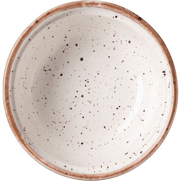 Салатник «Пунто Бьянка»;фарфор;300мл;D=125,H=55мм;белый,черный