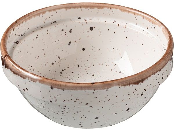 Салатник «Пунто Бьянка»;фарфор;300мл;D=125,H=55мм;белый,черный