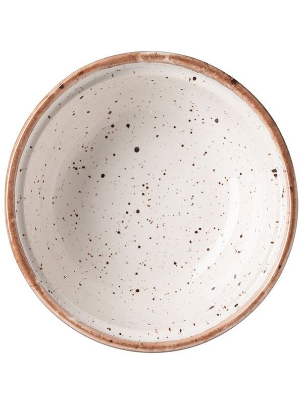 Салатник «Пунто Бьянка»;фарфор;300мл;D=125,H=55мм;белый,черный