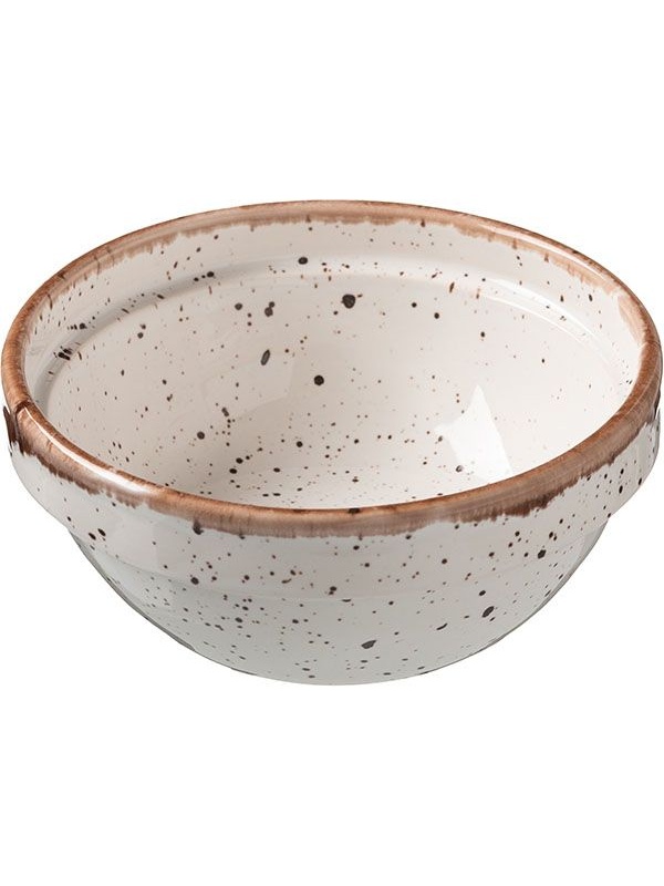 Салатник «Пунто Бьянка»;фарфор;300мл;D=125,H=55мм;белый,черный