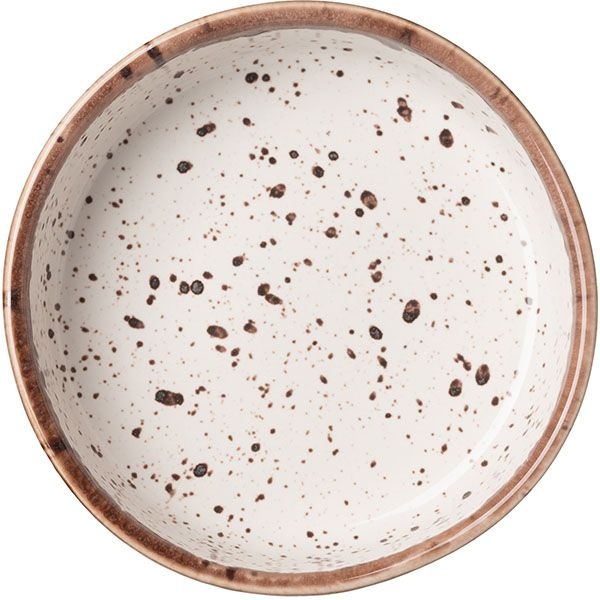 Салатник «Пунто Бьянка»;фарфор;250мл;D=13,H=4см;белый,черный