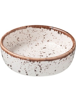 Салатник «Пунто Бьянка»;фарфор;250мл;D=13,H=4см;белый,черный