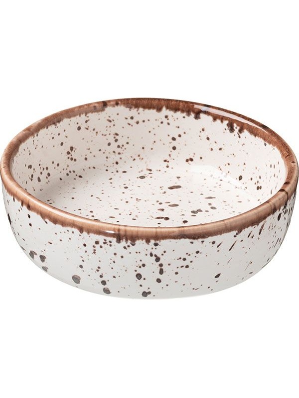 Салатник «Пунто Бьянка»;фарфор;250мл;D=13,H=4см;белый,черный