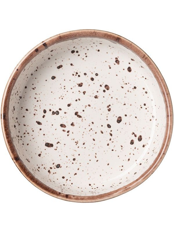 Салатник «Пунто Бьянка»;фарфор;250мл;D=13,H=4см;белый,черный