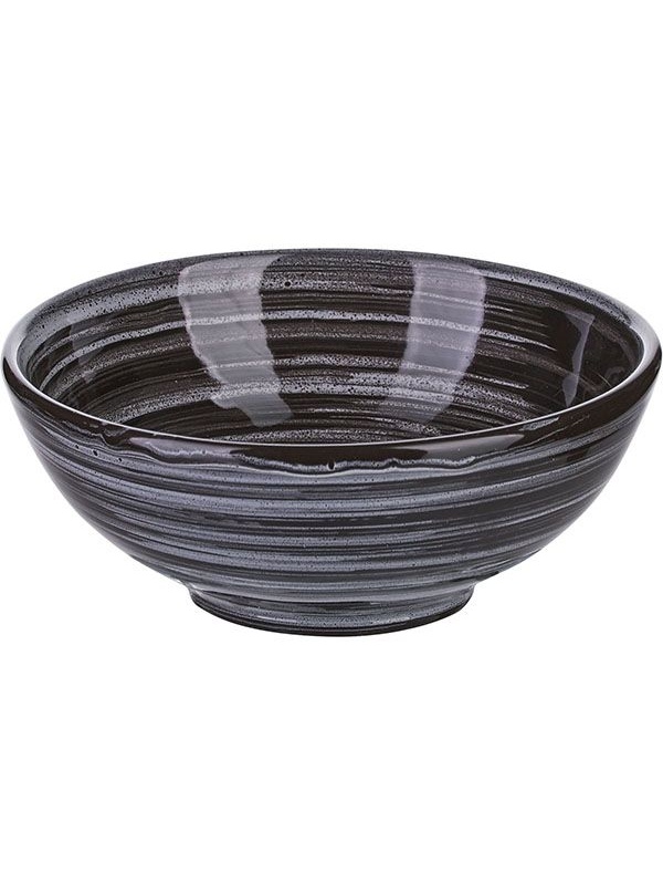 Салатник «Маренго»;керамика;300мл;D=135,H=55мм;черный,серый