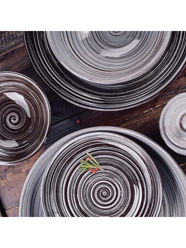 Салатник «Маренго»;керамика;300мл;D=135,H=55мм;черный,серый