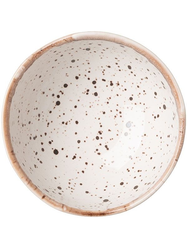 Розетка «Пунто Бьянка»;фарфор;200мл;D=105,H=50мм;белый,черный