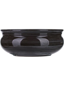 Тарелка глубокая «Маренго»;керамика;0,5л;D=14,H=6см;черный,серый