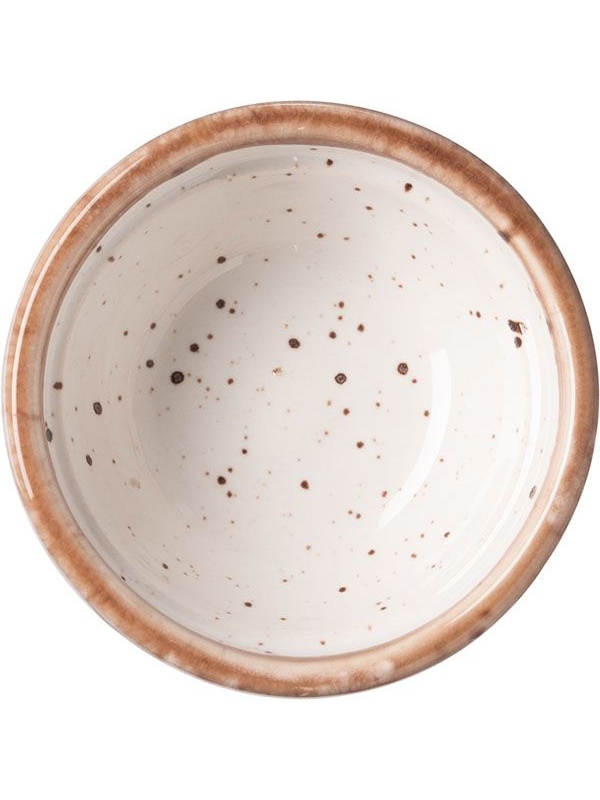 Соусник «Пунто Бьянка»;фарфор;30мл;D=60,H=25мм;белый,черный