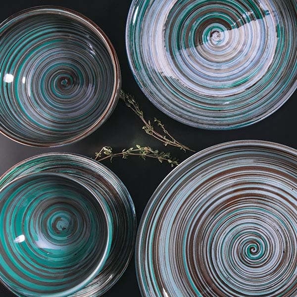 Пиала для чая «Скандинавия»;керамика;250мл;D=110,H=55мм;мятный,коричнев.