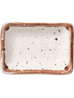 Соусник «Пунто Бьянка»;фарфор;50мл;,H=25,L=95,B=70мм;белый,черный