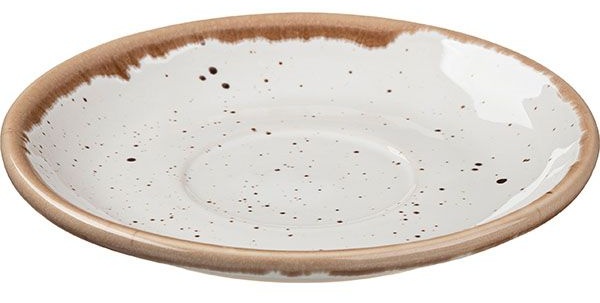 Блюдце «Пунто Бьянка»;фарфор;D=150,H=25мм;белый,черный